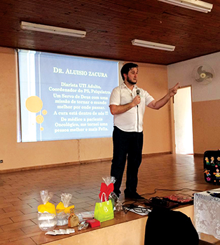 Mesmo doente, Zacura proferiu inúmeras palestras de auto-ajuda