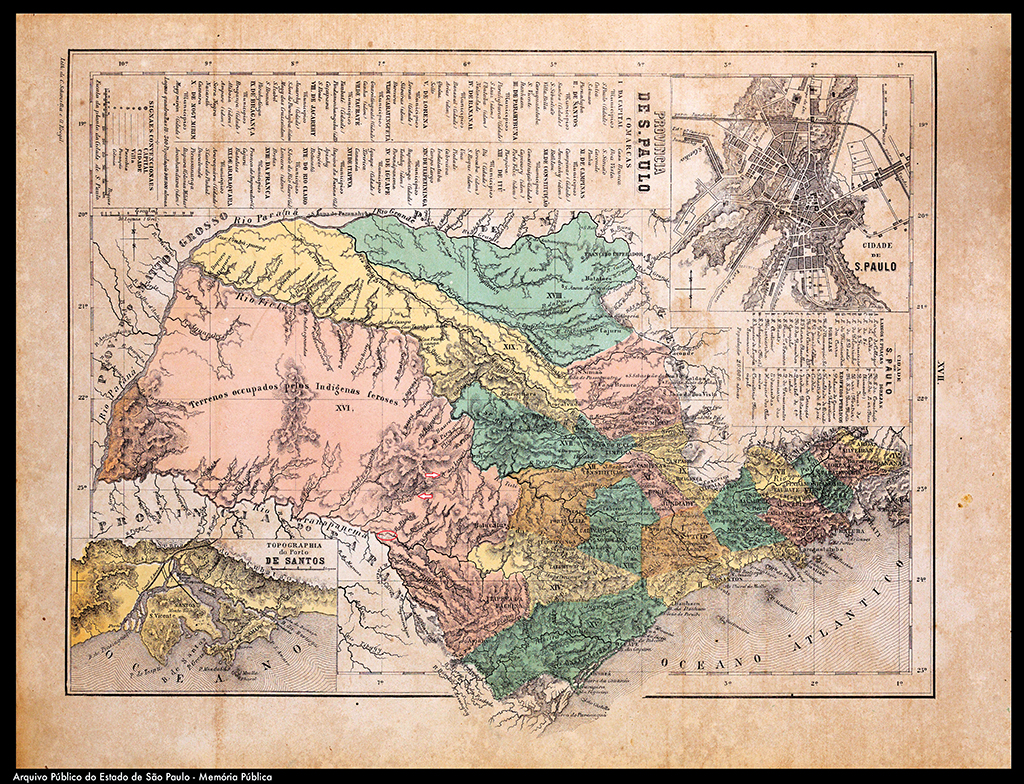 “A PROVÍNCIA” — Mapa de São Paulo da época do Império traz imprecisões, omite o Pardo e mostra trajeto errado do rio do Peixe
