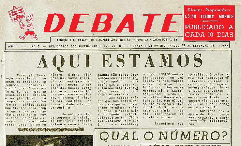 A primeira bandeira do DEBATE foi se opor à censura da Câmara