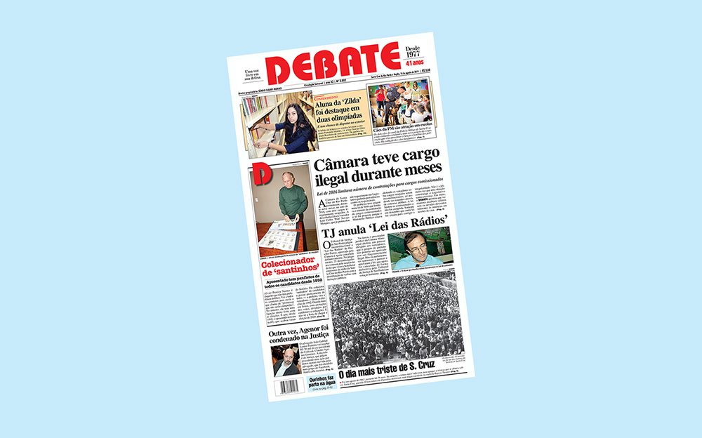 Veja capa da edição impressa deste domingo, 18 de agosto de 2019