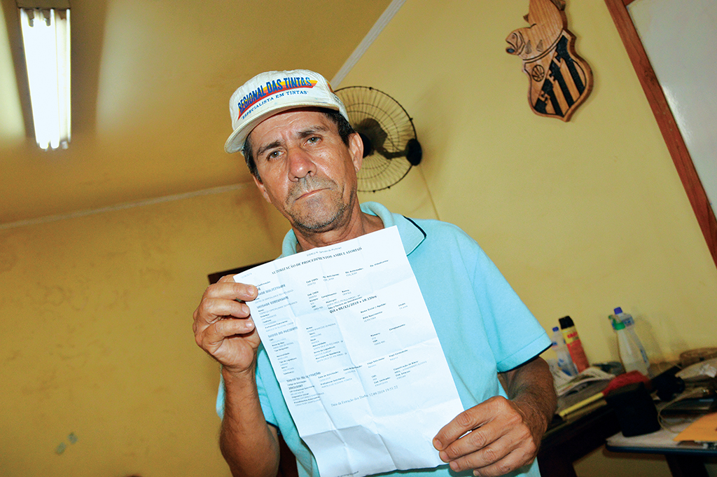 Pintor reclama do setor odontológico da secretaria da Saúde em Santa Cruz