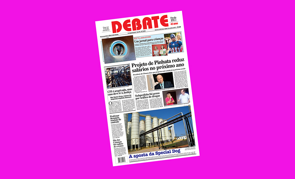 Veja capa da edição impressa deste domingo, 13 de outubro de 2019