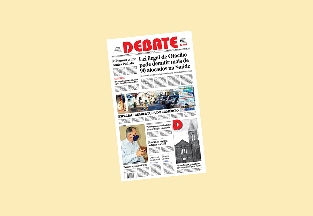 Veja capa da edição impressa deste domingo, 21 de junho de 2020