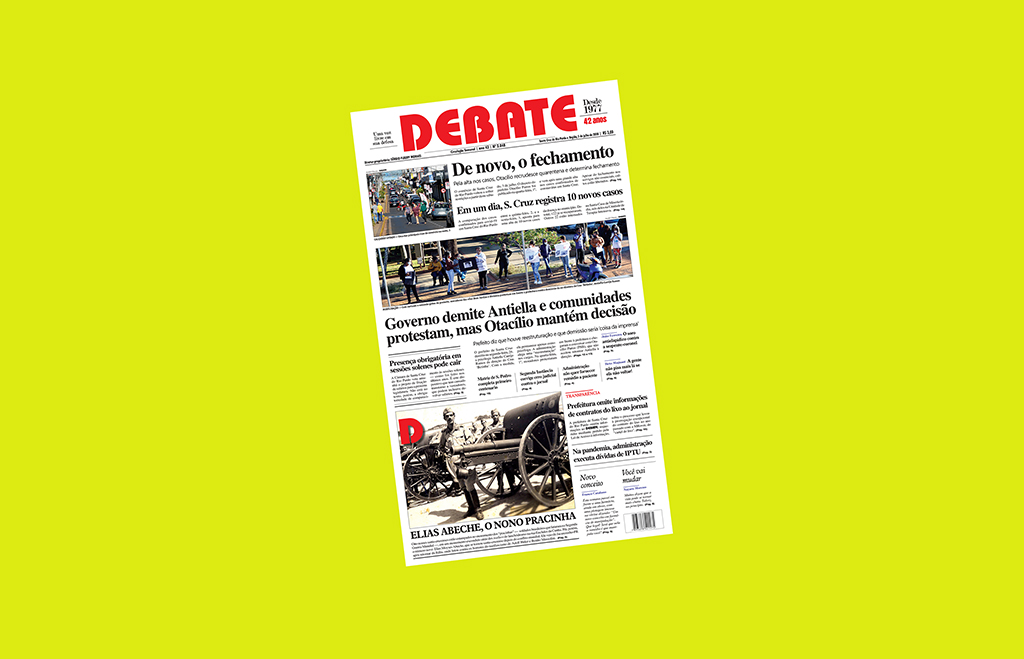 Veja capa da edição impressa deste domingo, 5 de julho de 2020