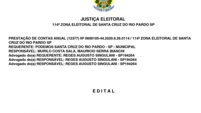 Cópia do processo eleitoral