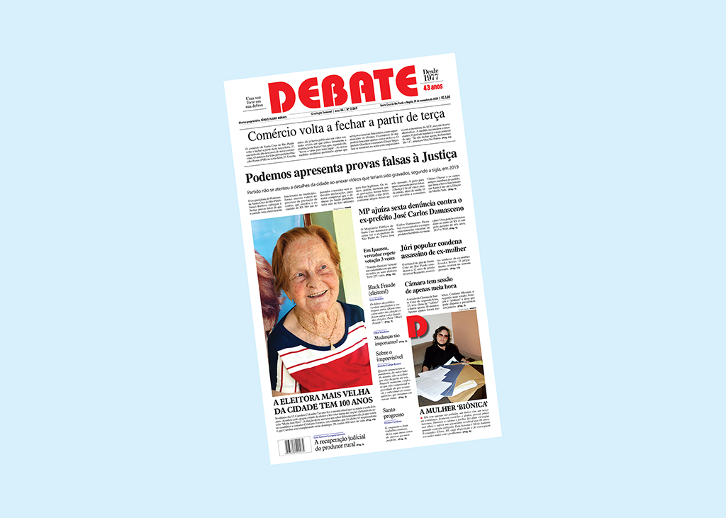 Veja capa da edição impressa deste domingo, 29 de novembro de 2020 *