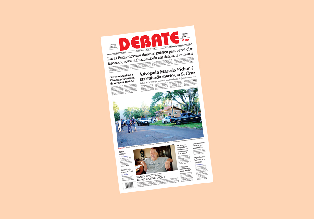 Veja capa da edição impressa deste domingo, 7 de fevereiro de 2021 *